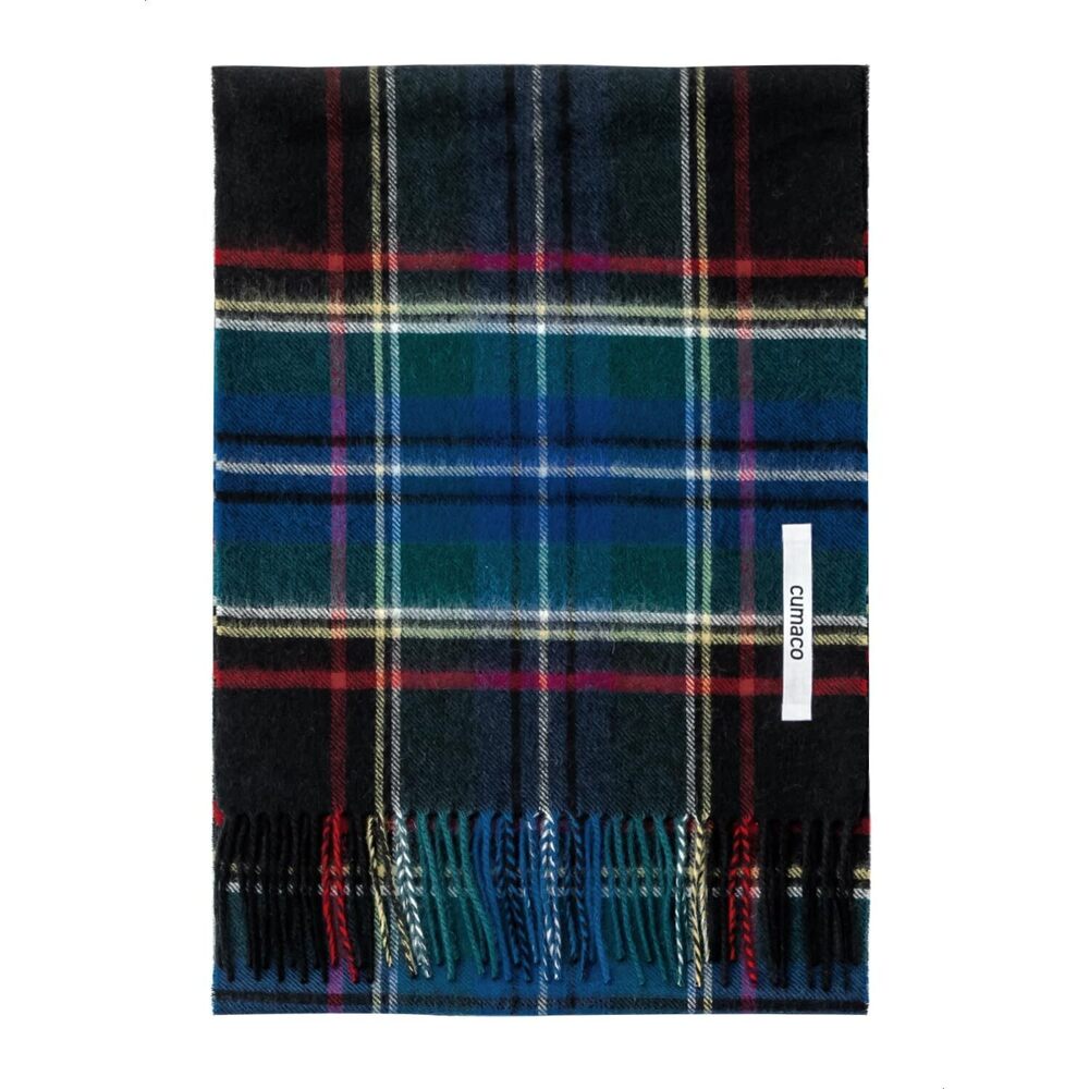 7332 21.classic Black Cashmere Scarf Large Thick